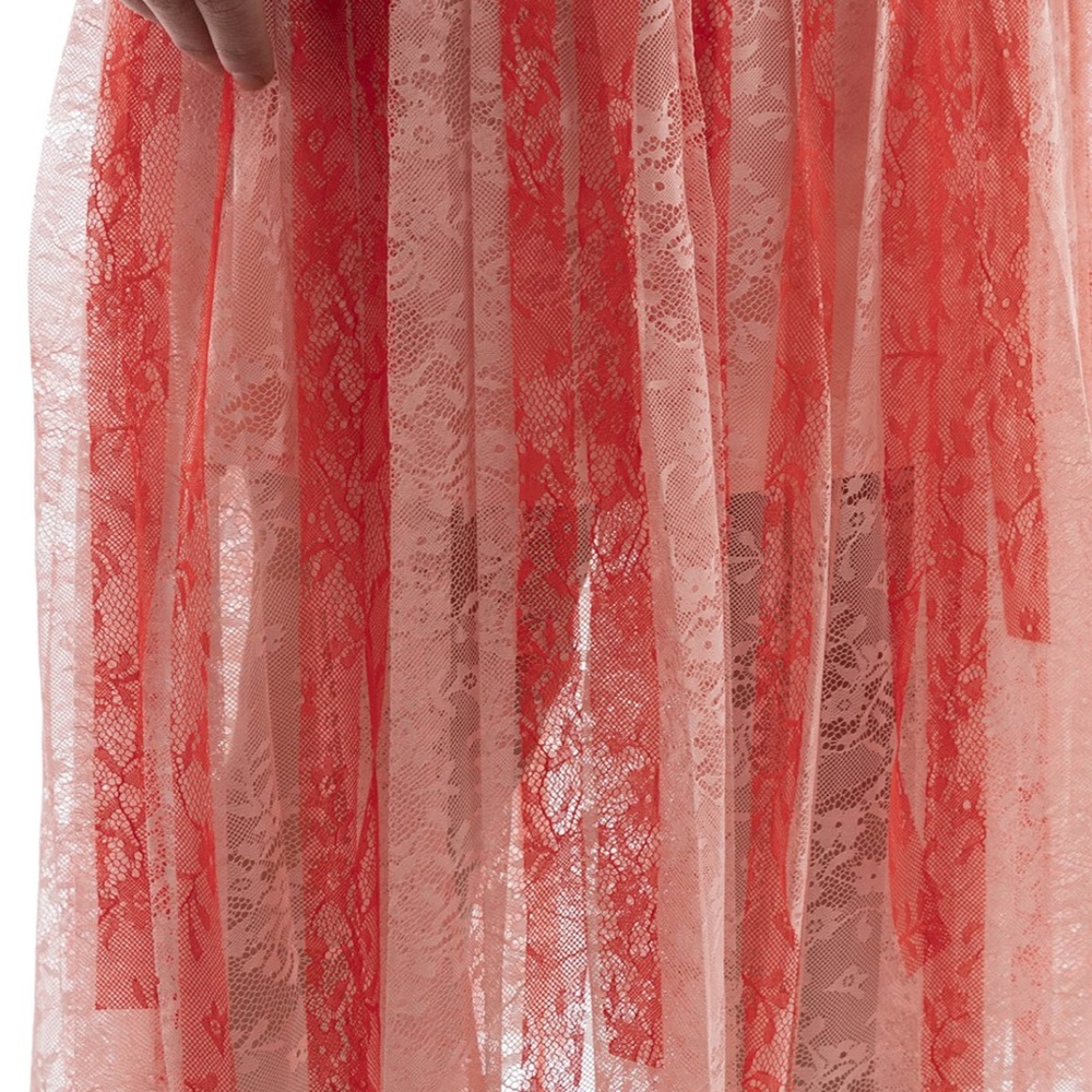 PINKO Nervoso lace skirt tulle boho pink red small - Picture 7 of 12